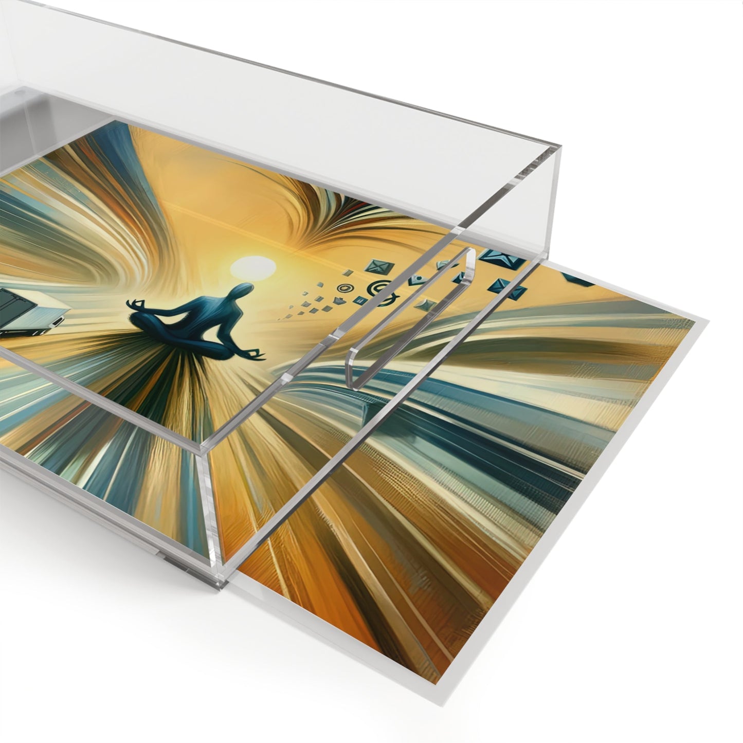 Meditative Commute Flow Acrylic Serving Tray - ATUH.ART