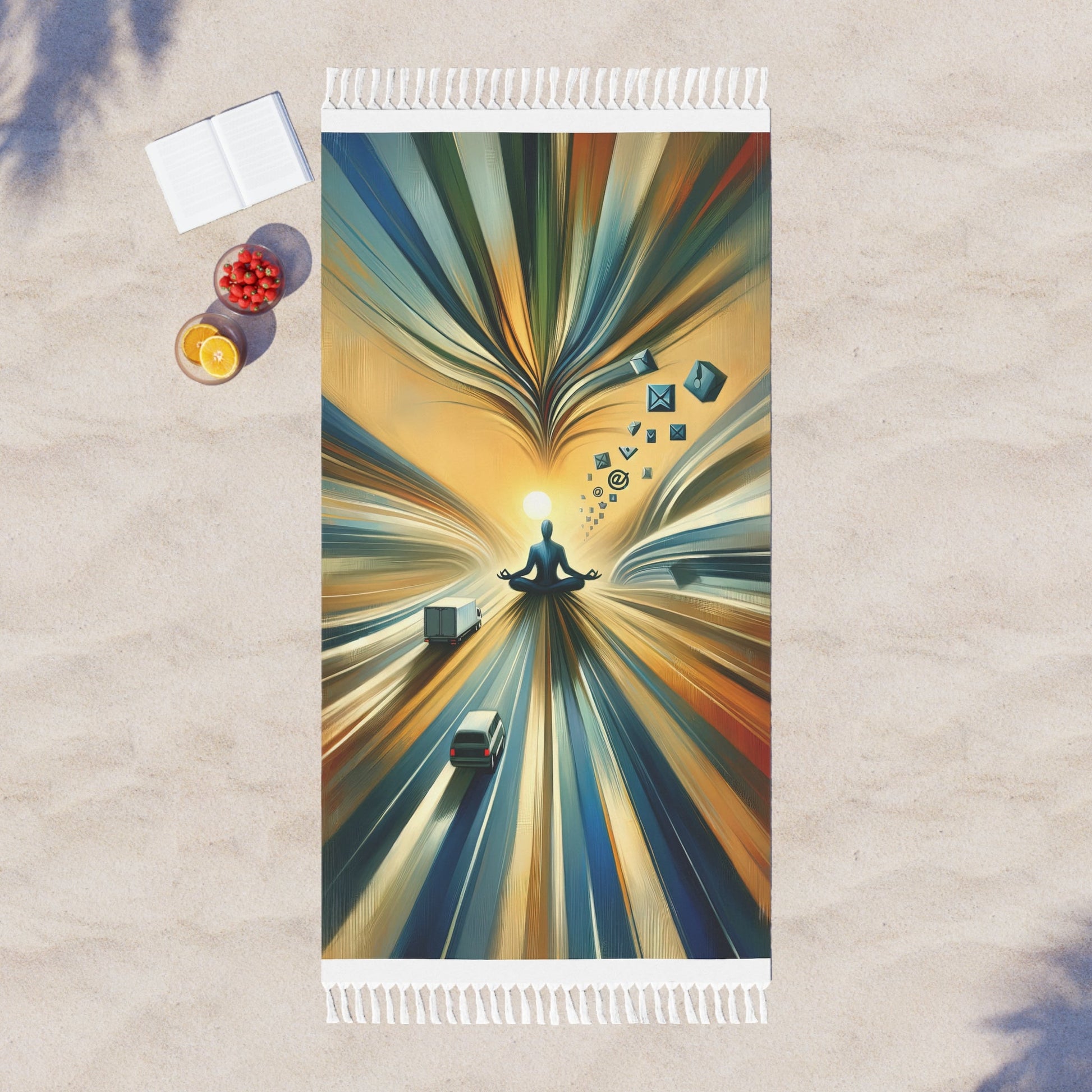 Meditative Commute Flow Boho Beach Cloth - ATUH.ART