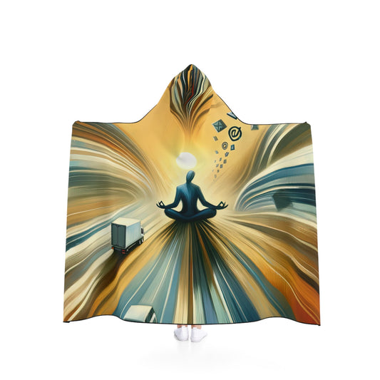 Meditative Commute Flow Hooded Blanket - ATUH.ART