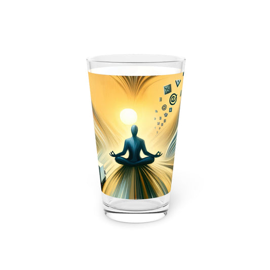 Meditative Commute Flow Pint Glass, 16oz - ATUH.ART