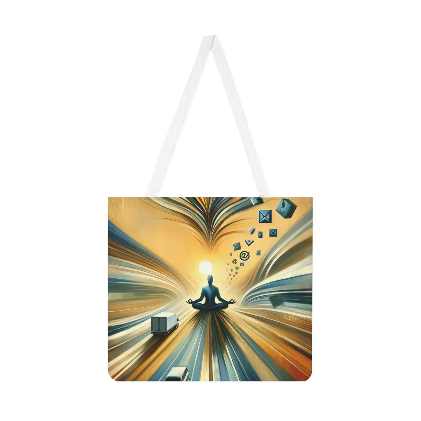 Meditative Commute Flow Shoulder Tote Bag (AOP) - ATUH.ART