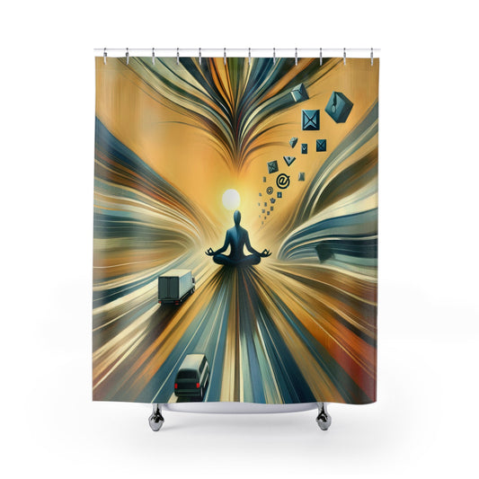 Meditative Commute Flow Shower Curtains - ATUH.ART