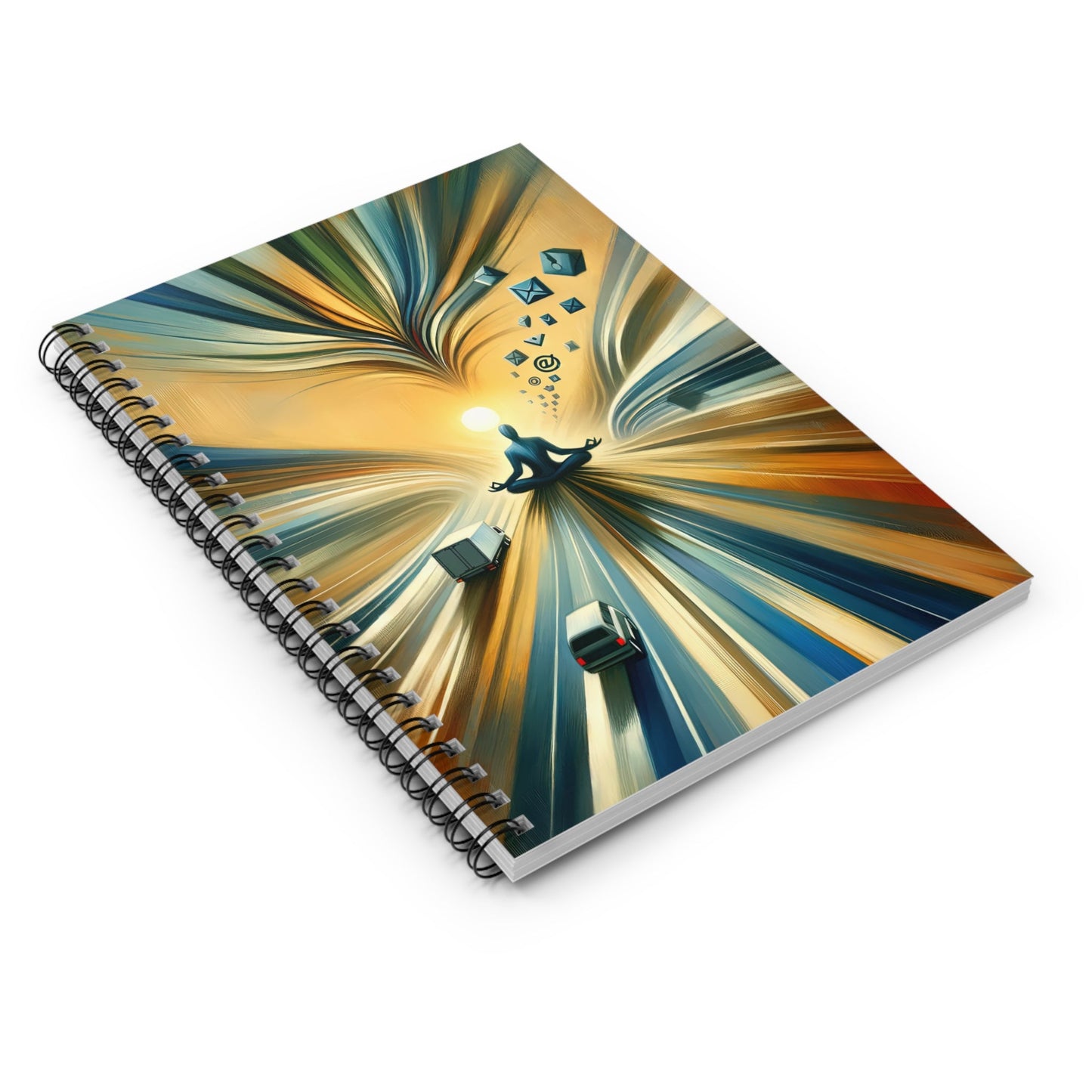 Meditative Commute Flow Spiral Notebook - Ruled Line - ATUH.ART