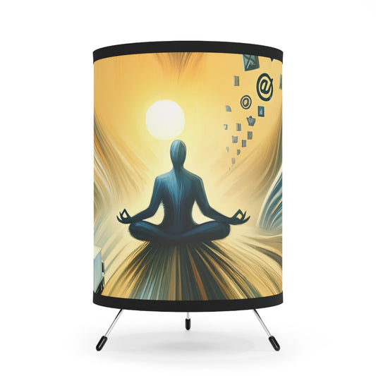 Meditative Commute Flow Tripod Lamp with High-Res Printed Shade, US\CA plug - ATUH.ART