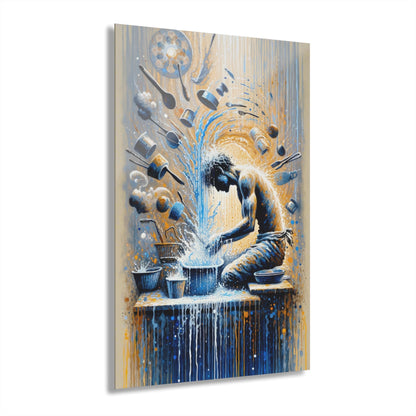 Meditative Kinetic Tachism Acrylic Prints (French Cleat Hanging) - ATUH.ART