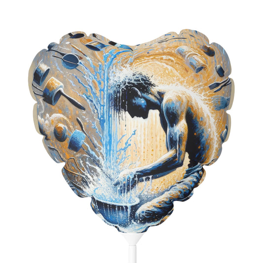 Meditative Kinetic Tachism Balloon (Round and Heart-shaped), 11" - ATUH.ART