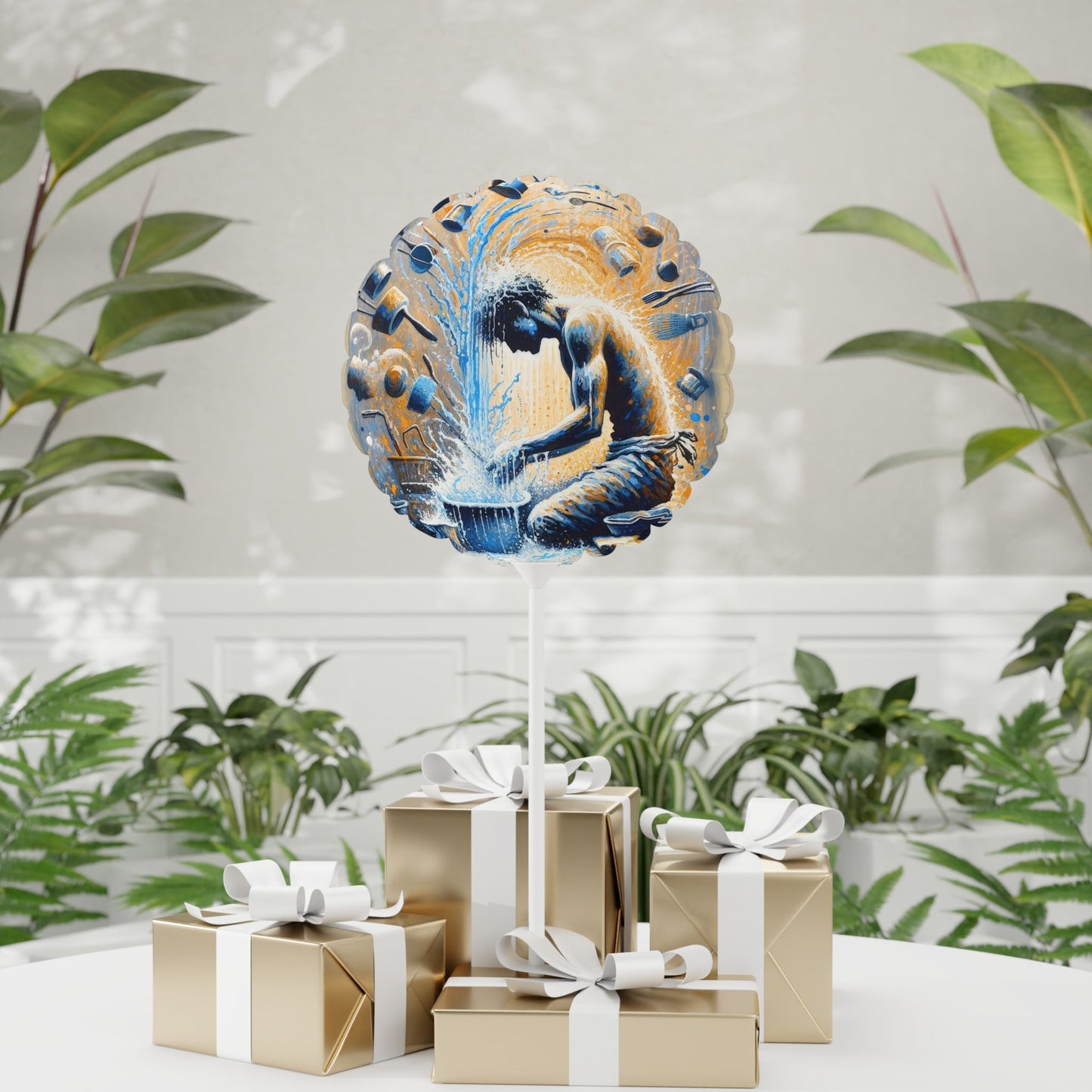 Meditative Kinetic Tachism Balloon (Round and Heart-shaped), 11" - ATUH.ART