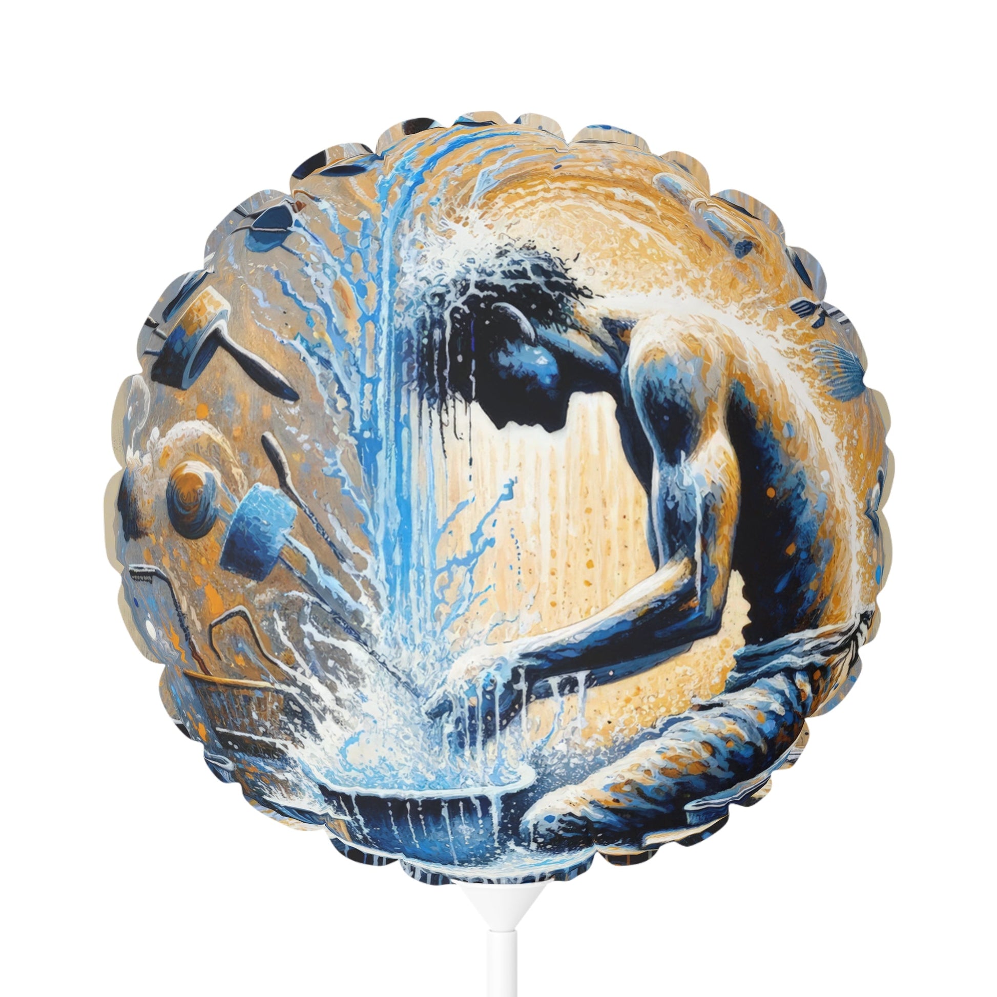 Meditative Kinetic Tachism Balloon (Round and Heart-shaped), 11" - ATUH.ART