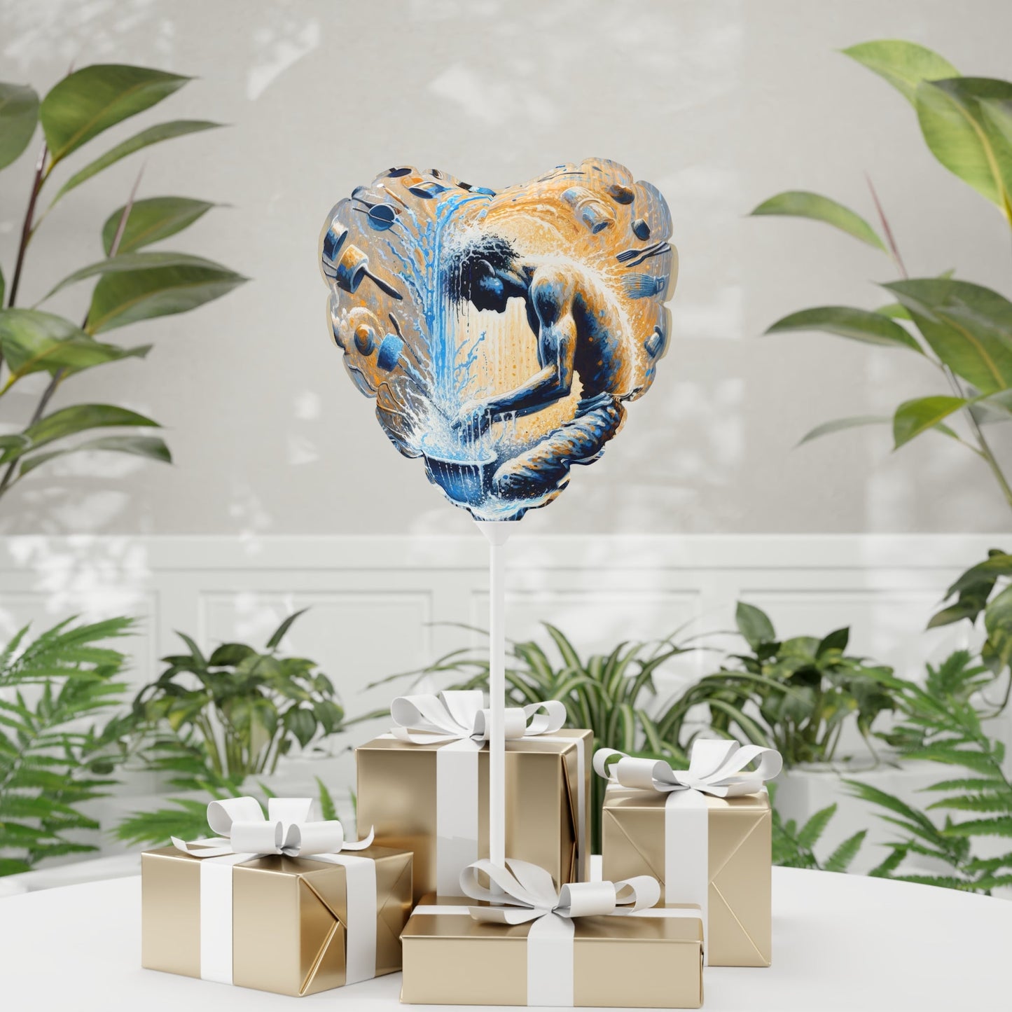 Meditative Kinetic Tachism Balloon (Round and Heart-shaped), 11" - ATUH.ART