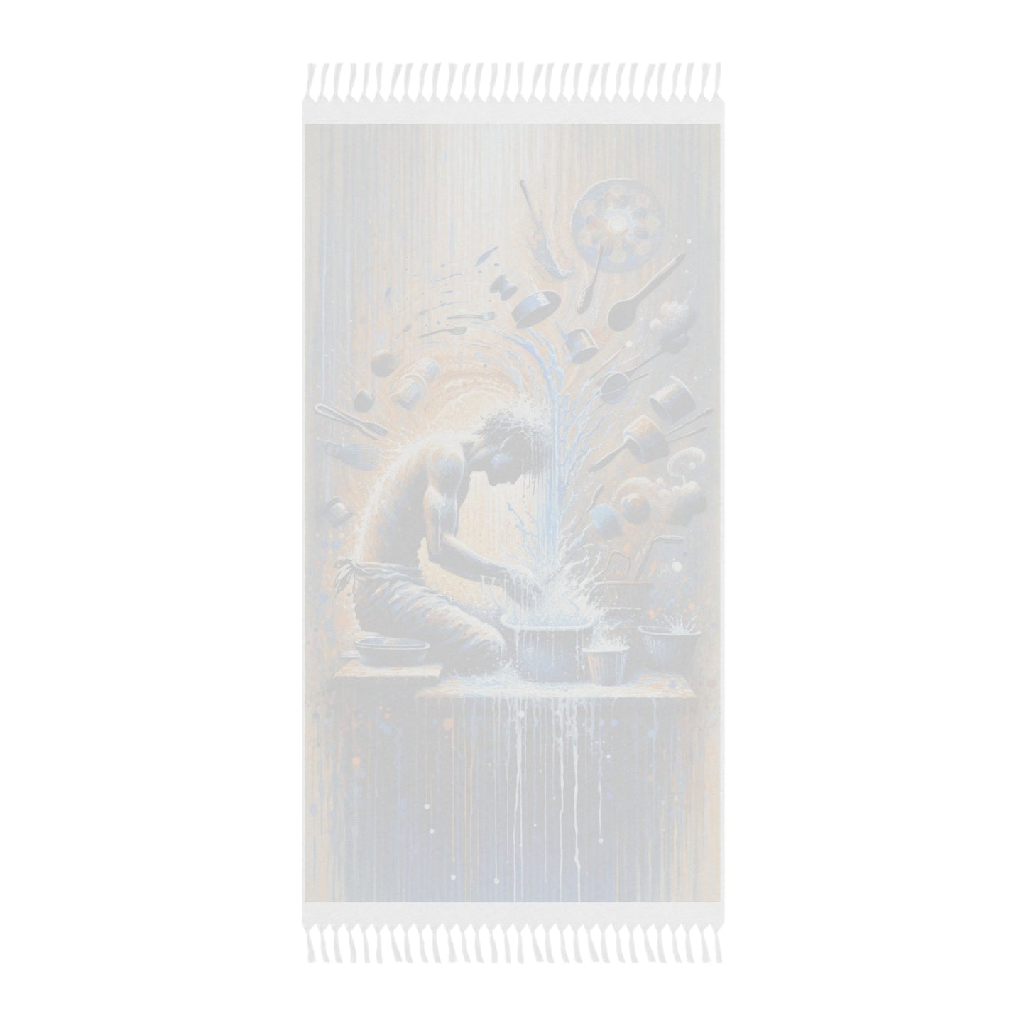 Meditative Kinetic Tachism Boho Beach Cloth - ATUH.ART