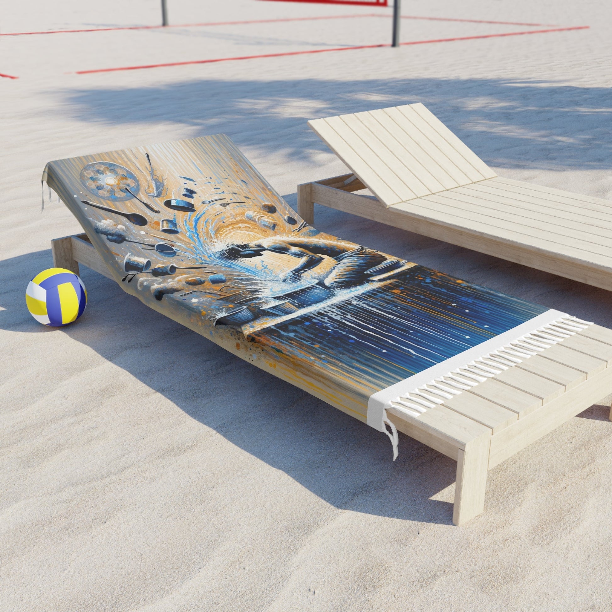 Meditative Kinetic Tachism Boho Beach Cloth - ATUH.ART