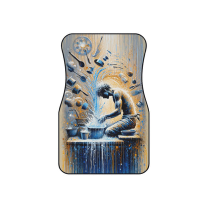 Meditative Kinetic Tachism Car Mats (2x Front) - ATUH.ART