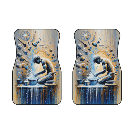 Meditative Kinetic Tachism Car Mats (2x Front) - ATUH.ART