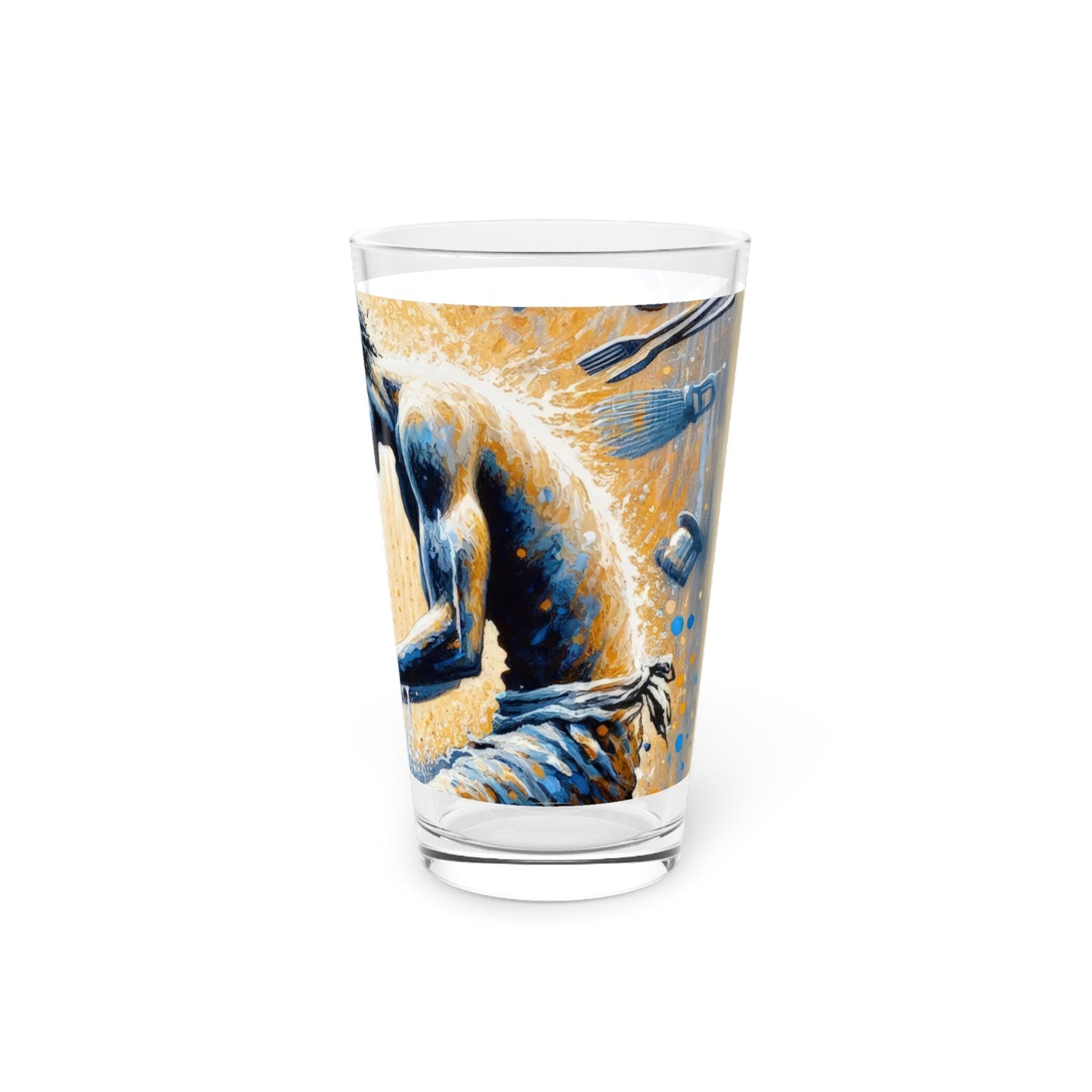 Meditative Kinetic Tachism Pint Glass, 16oz - ATUH.ART