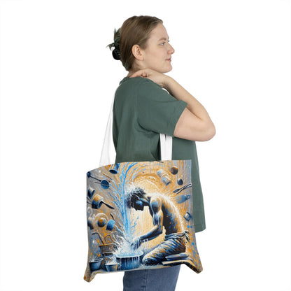 Meditative Kinetic Tachism Shoulder Tote Bag (AOP) - ATUH.ART