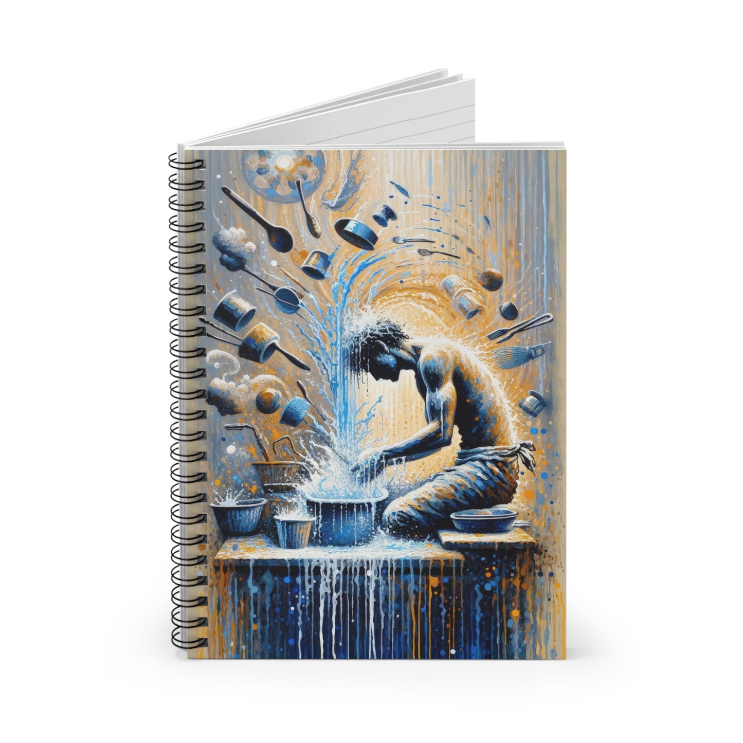 Meditative Kinetic Tachism Spiral Notebook - Ruled Line - ATUH.ART