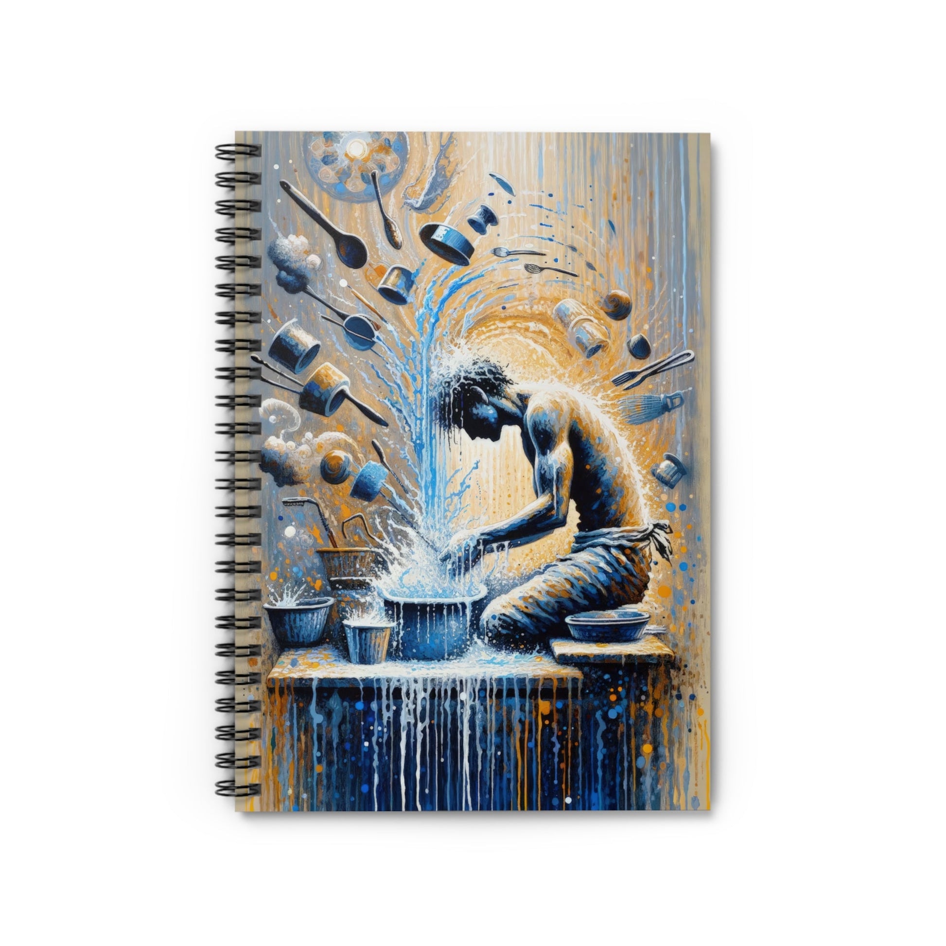 Meditative Kinetic Tachism Spiral Notebook - Ruled Line - ATUH.ART