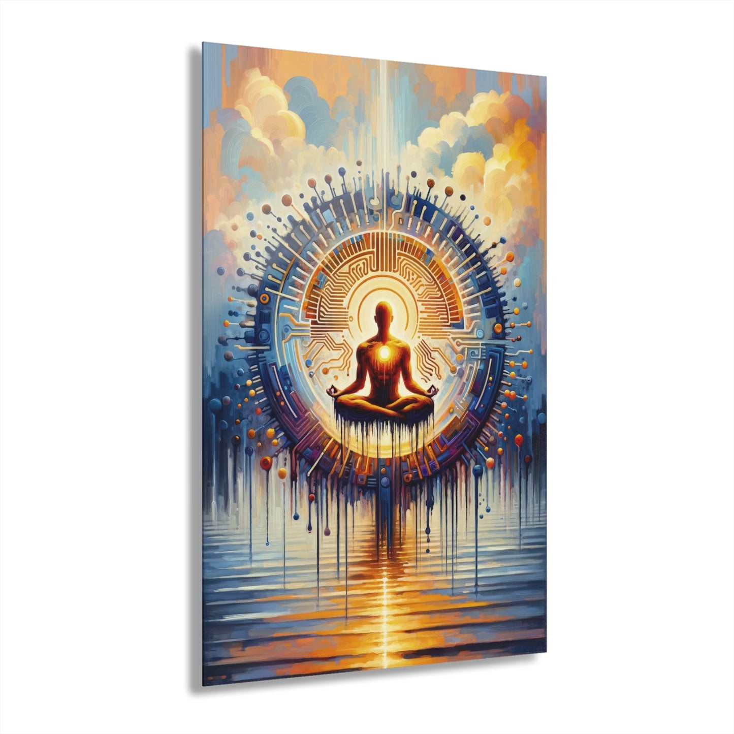 Meditative Technological Fusion Acrylic Prints (French Cleat Hanging) - ATUH.ART
