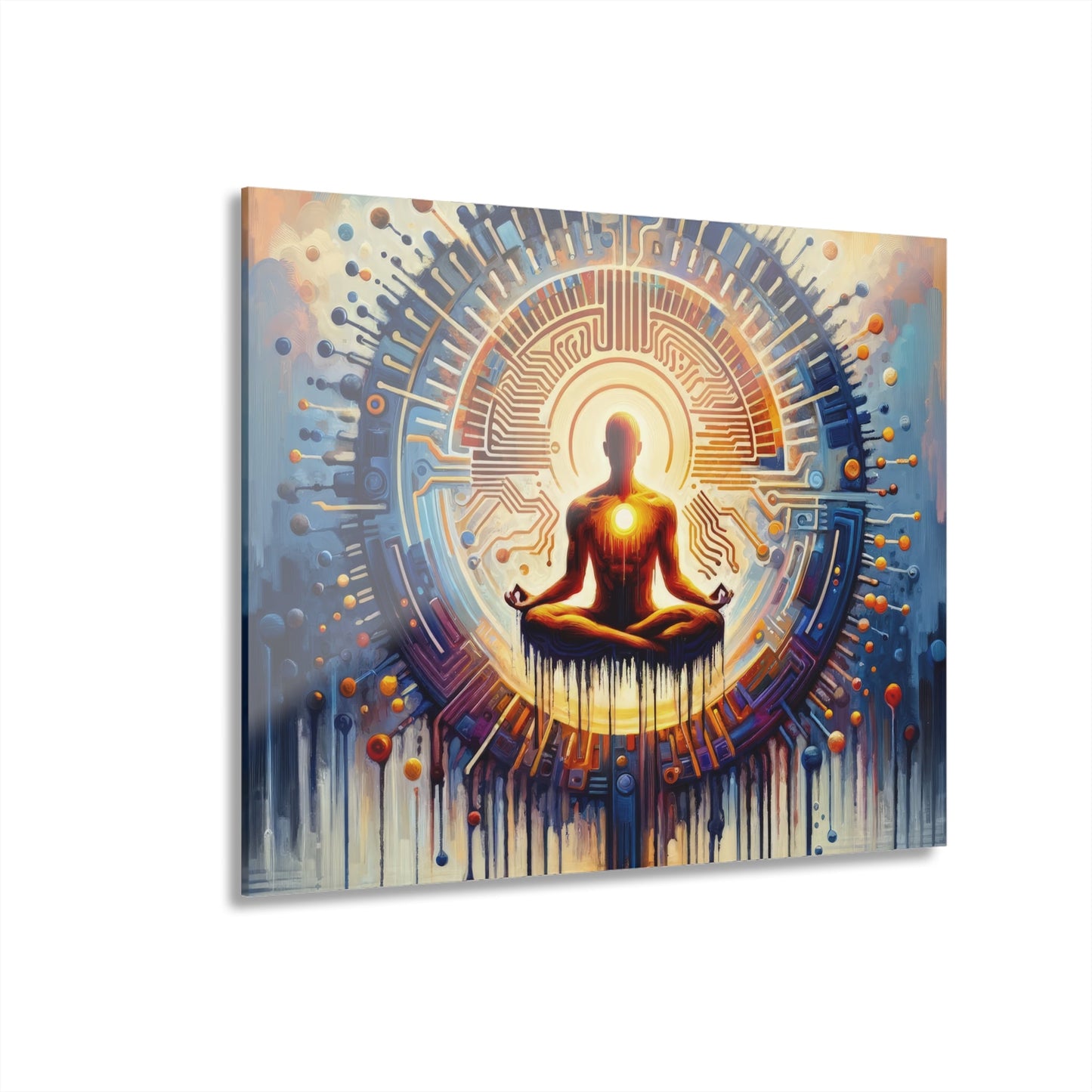 Meditative Technological Fusion Acrylic Prints (French Cleat Hanging) - ATUH.ART