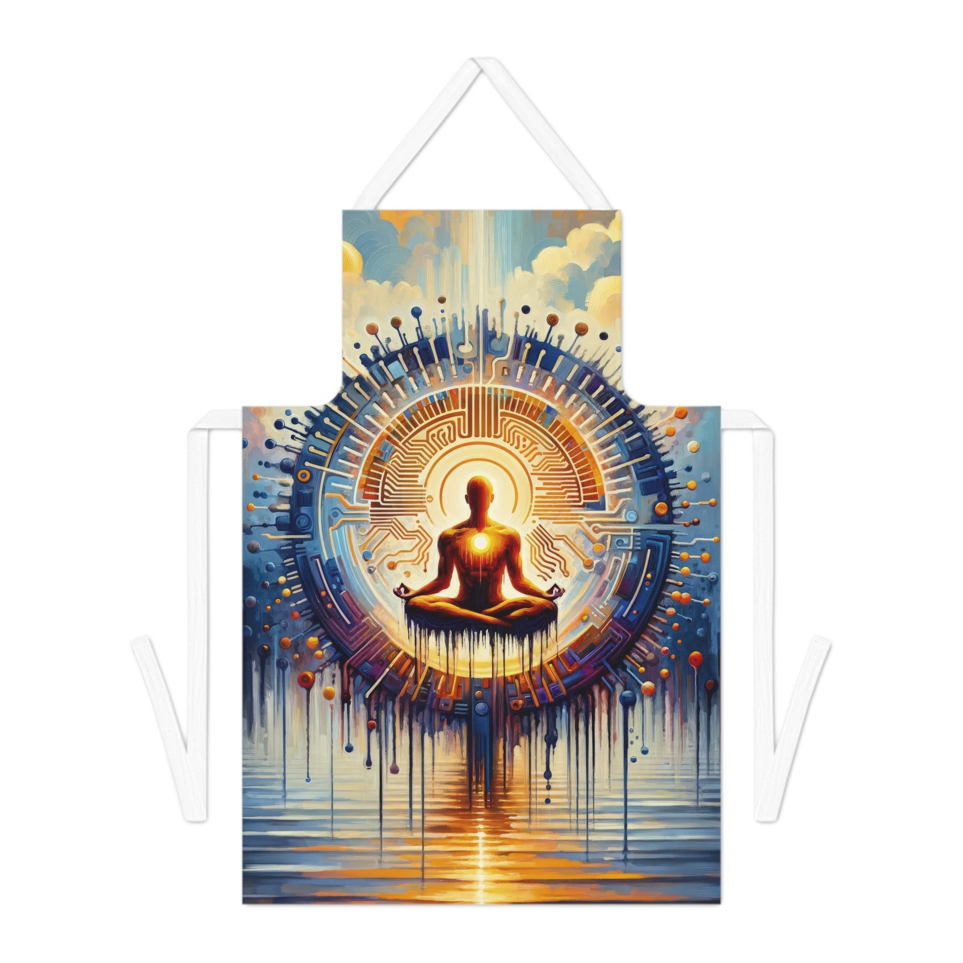 Meditative Technological Fusion Adult Apron (AOP) - ATUH.ART