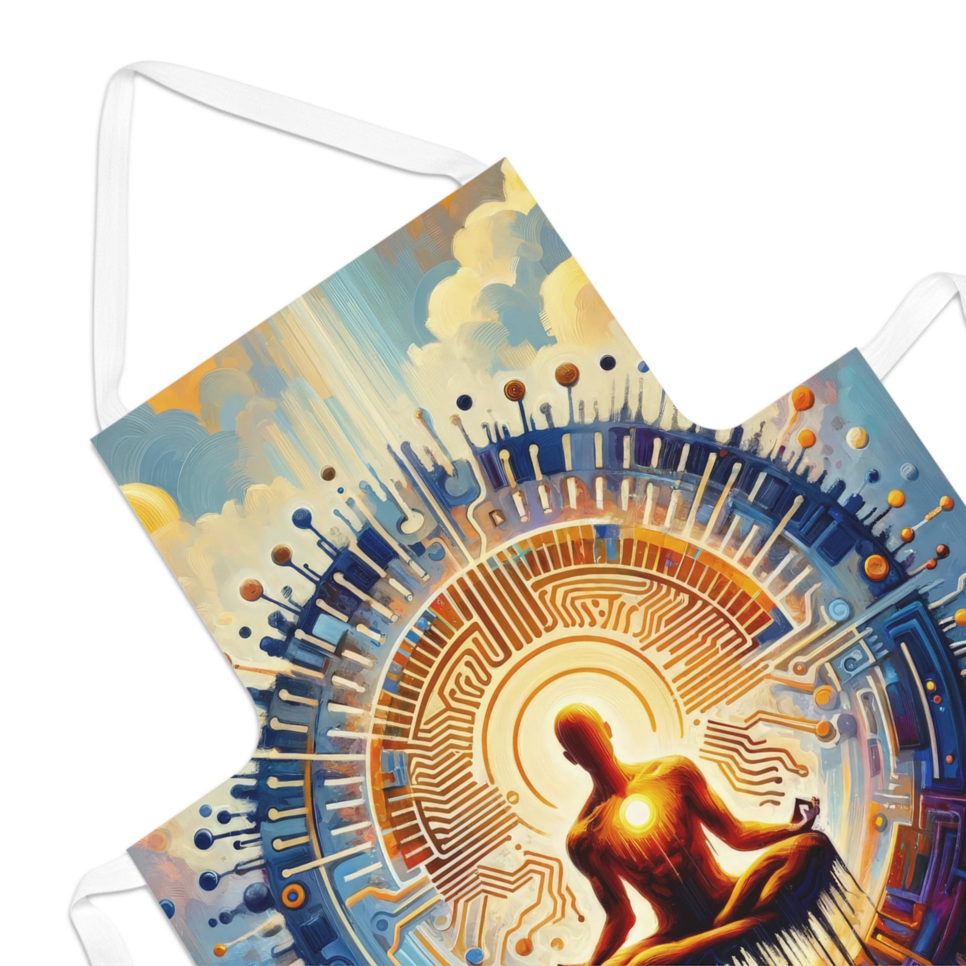 Meditative Technological Fusion Adult Apron (AOP) - ATUH.ART