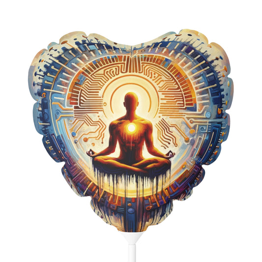 Meditative Technological Fusion Balloon (Round and Heart-shaped), 11" - ATUH.ART