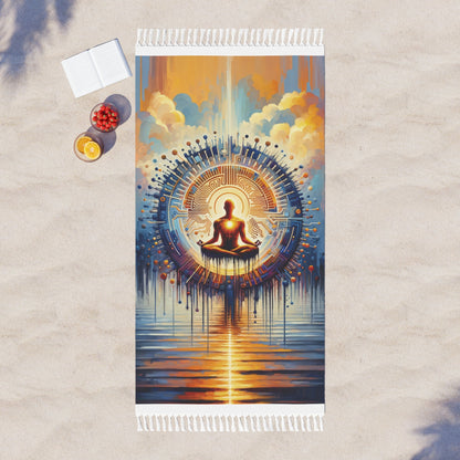 Meditative Technological Fusion Boho Beach Cloth - ATUH.ART