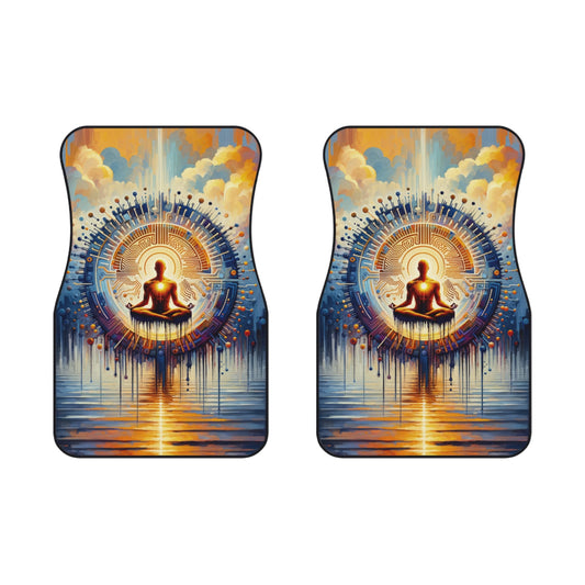 Meditative Technological Fusion Car Mats (2x Front) - ATUH.ART