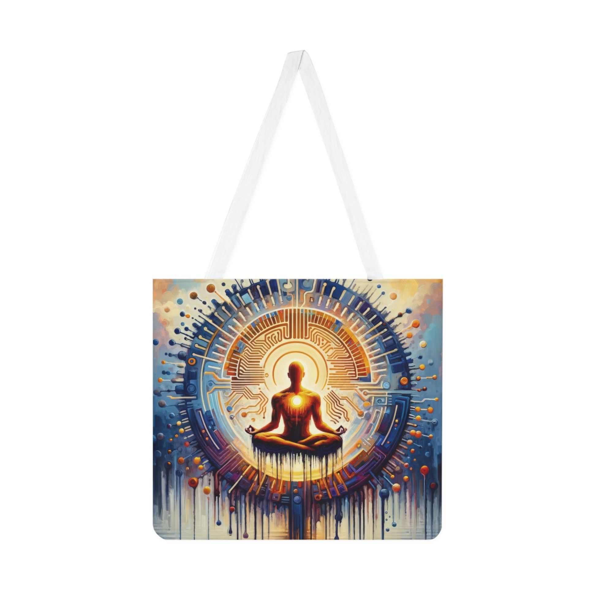 Meditative Technological Fusion Shoulder Tote Bag (AOP) - ATUH.ART