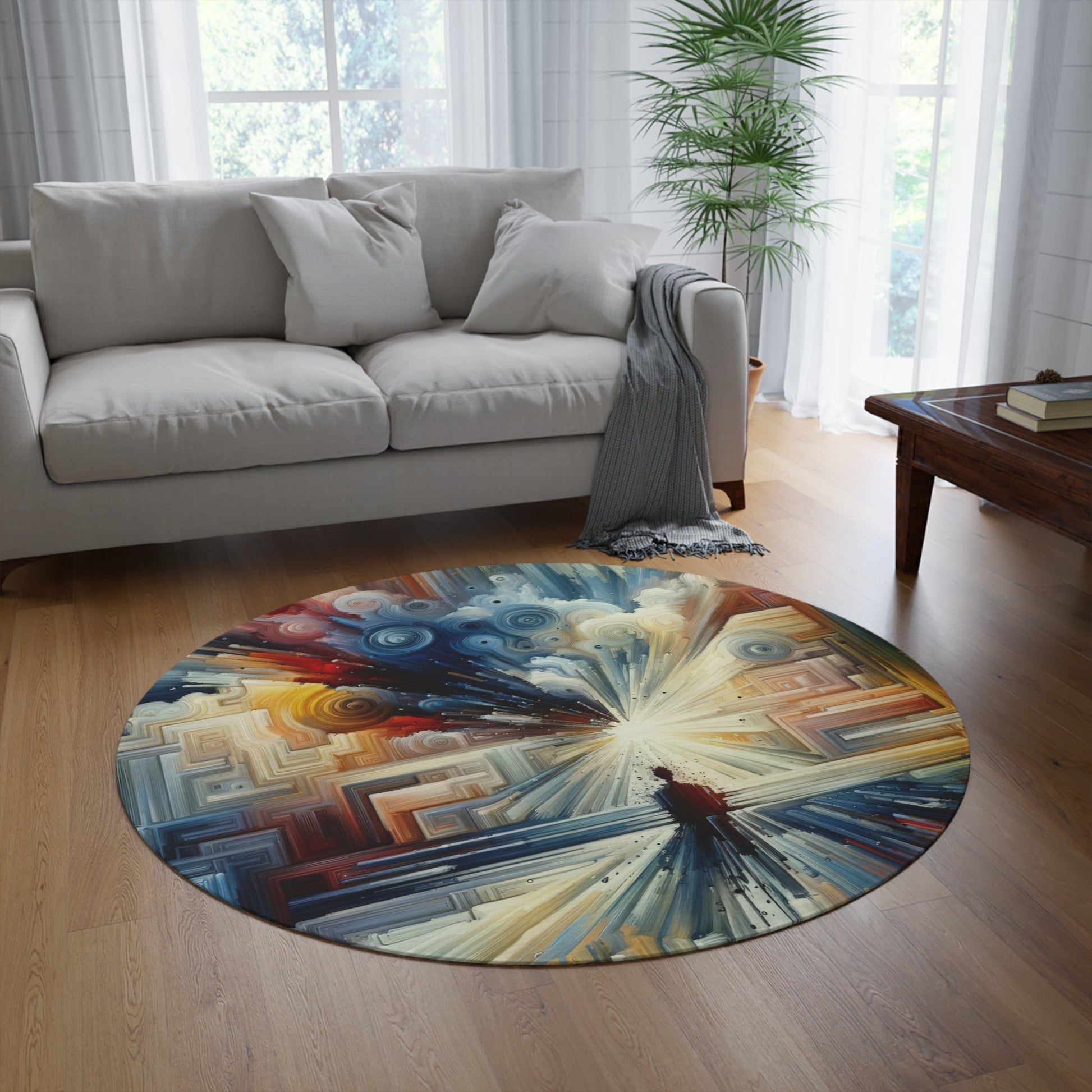 Memory Labyrinth Focus Round Rug - ATUH.ART