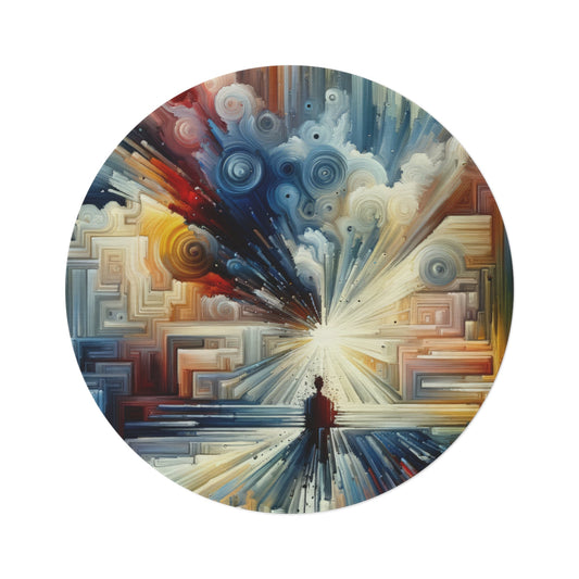 Memory Labyrinth Focus Round Rug - ATUH.ART