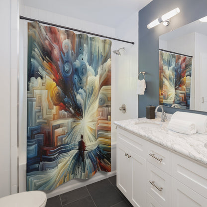 Memory Labyrinth Focus Shower Curtains - ATUH.ART