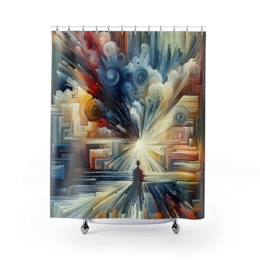 Memory Labyrinth Focus Shower Curtains - ATUH.ART