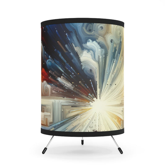 Memory Labyrinth Focus Tripod Lamp with High-Res Printed Shade, US\CA plug - ATUH.ART