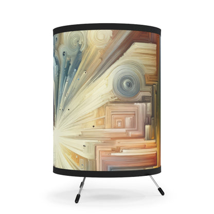 Memory Labyrinth Focus Tripod Lamp with High-Res Printed Shade, US\CA plug - ATUH.ART