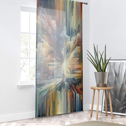 Memory Labyrinth Focus Window Curtain - ATUH.ART