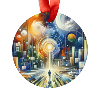 Mindful Megabyte Convergence Acrylic Ornament with Ribbon - ATUH.ART