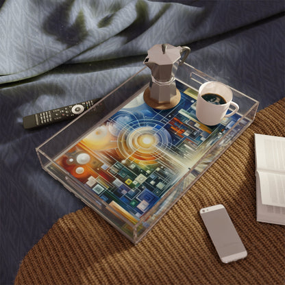 Mindful Megabyte Convergence Acrylic Serving Tray - ATUH.ART
