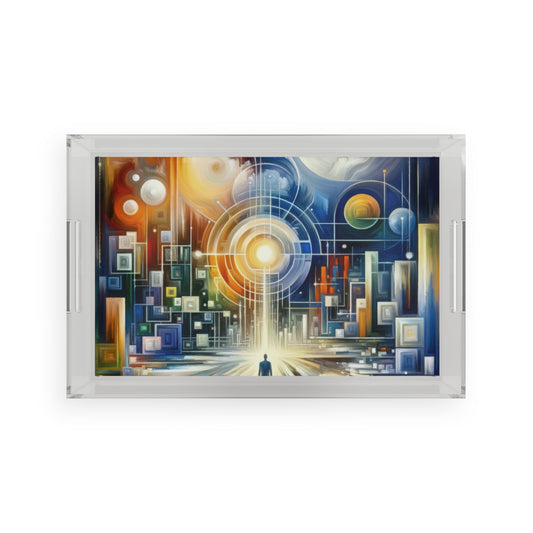 Mindful Megabyte Convergence Acrylic Serving Tray - ATUH.ART