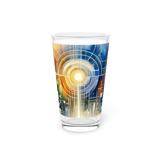 Mindful Megabyte Convergence Pint Glass, 16oz - ATUH.ART