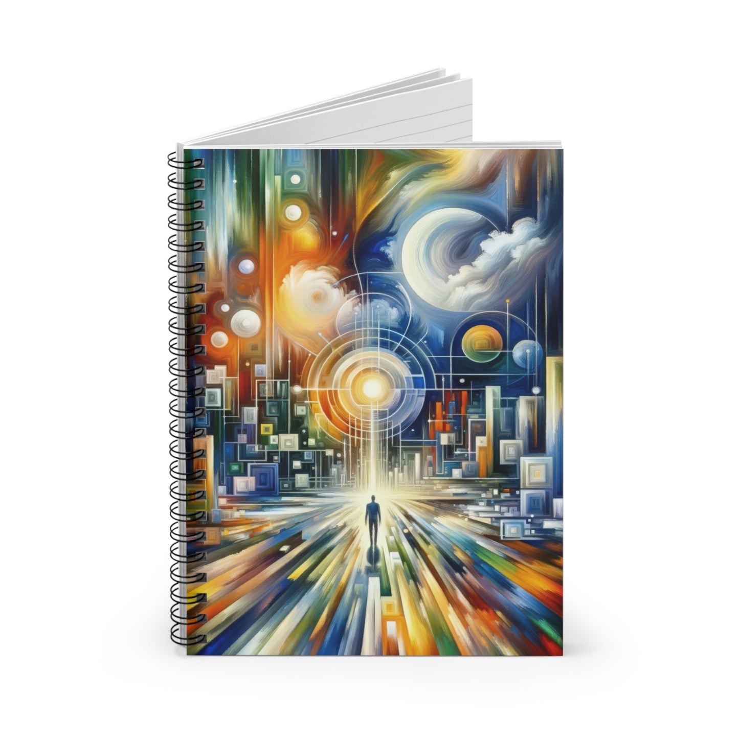 Mindful Megabyte Convergence Spiral Notebook - Ruled Line - ATUH.ART