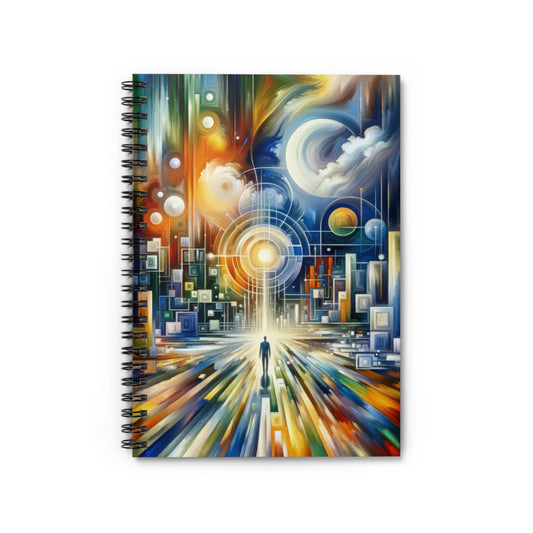Mindful Megabyte Convergence Spiral Notebook - Ruled Line - ATUH.ART