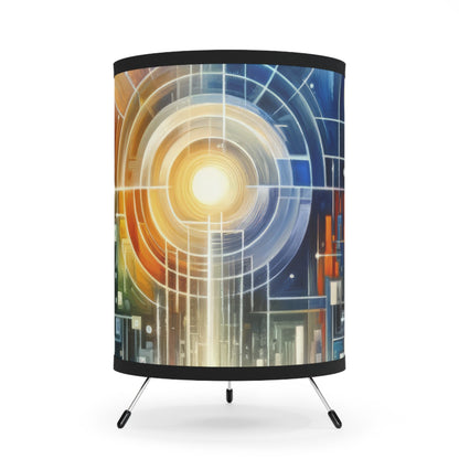 Mindful Megabyte Convergence Tripod Lamp with High-Res Printed Shade, US\CA plug - ATUH.ART