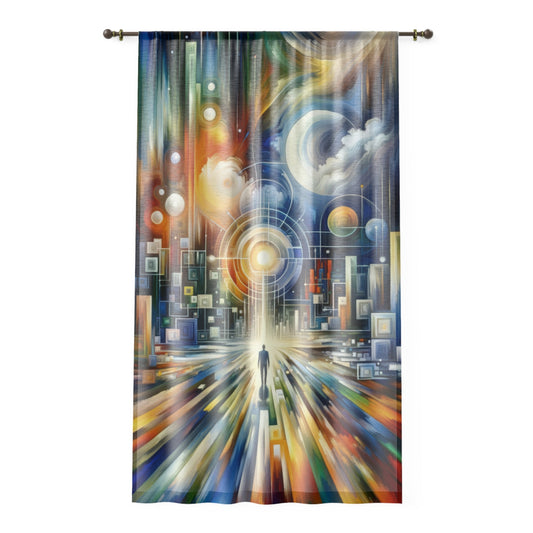 Mindful Megabyte Convergence Window Curtain - ATUH.ART