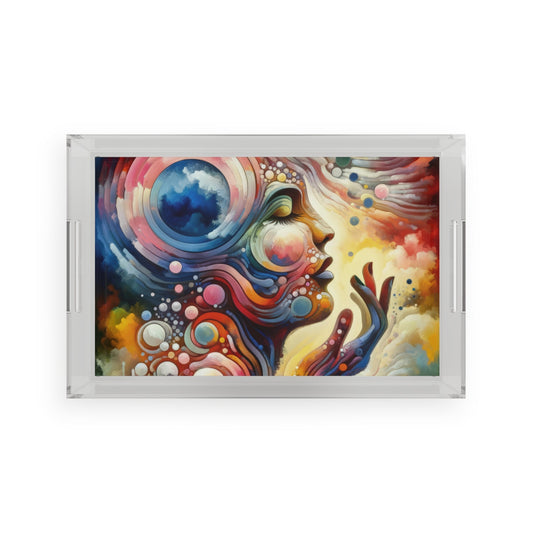 Mindful Melody Harmony Acrylic Serving Tray - ATUH.ART
