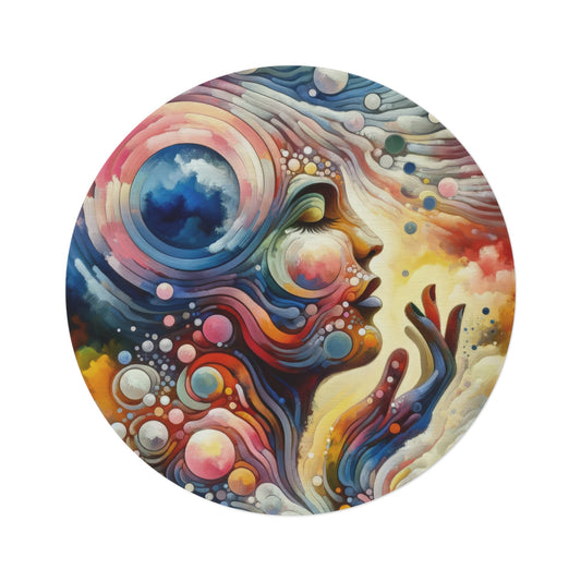 Mindful Melody Harmony Round Rug - ATUH.ART