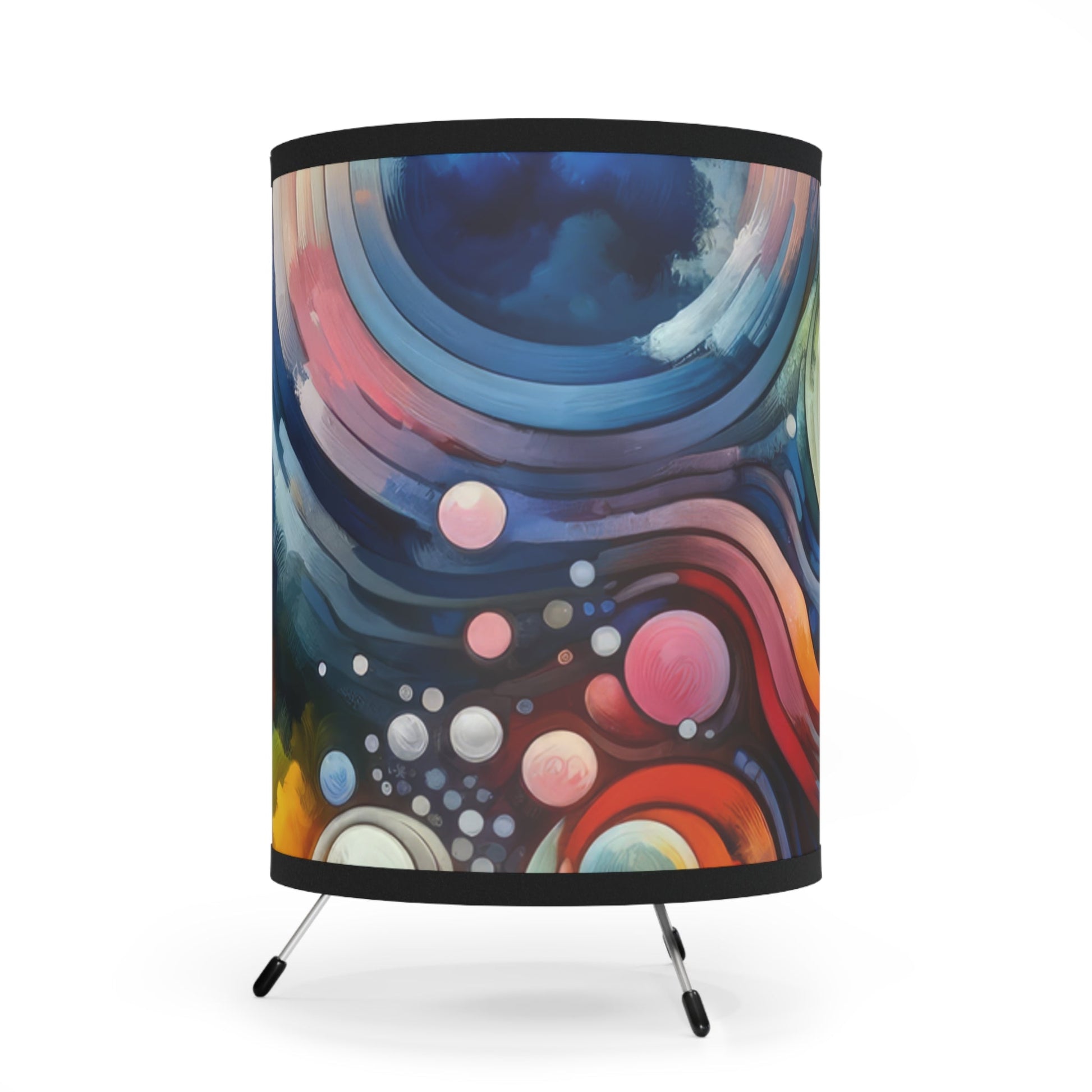 Mindful Melody Harmony Tripod Lamp with High-Res Printed Shade, US\CA plug - ATUH.ART