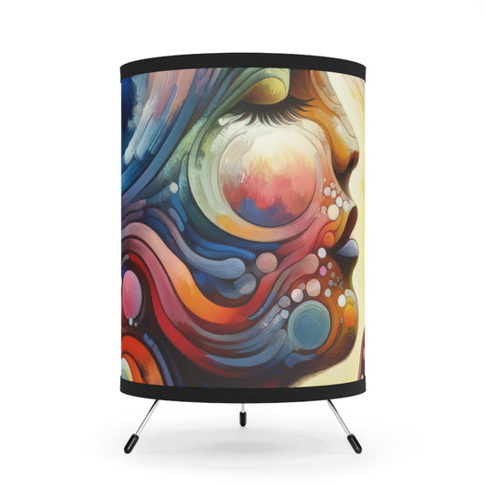 Mindful Melody Harmony Tripod Lamp with High-Res Printed Shade, US\CA plug - ATUH.ART