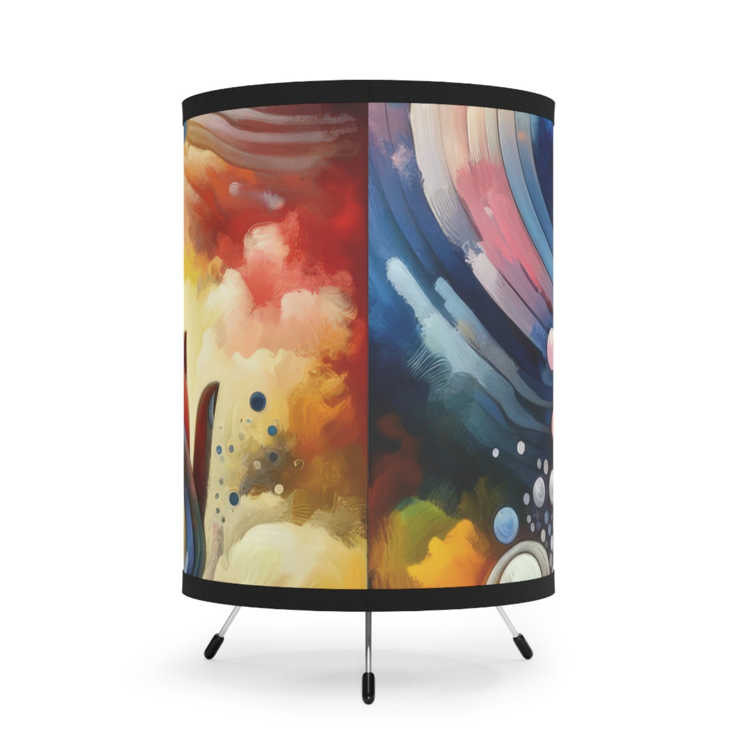 Mindful Melody Harmony Tripod Lamp with High-Res Printed Shade, US\CA plug - ATUH.ART
