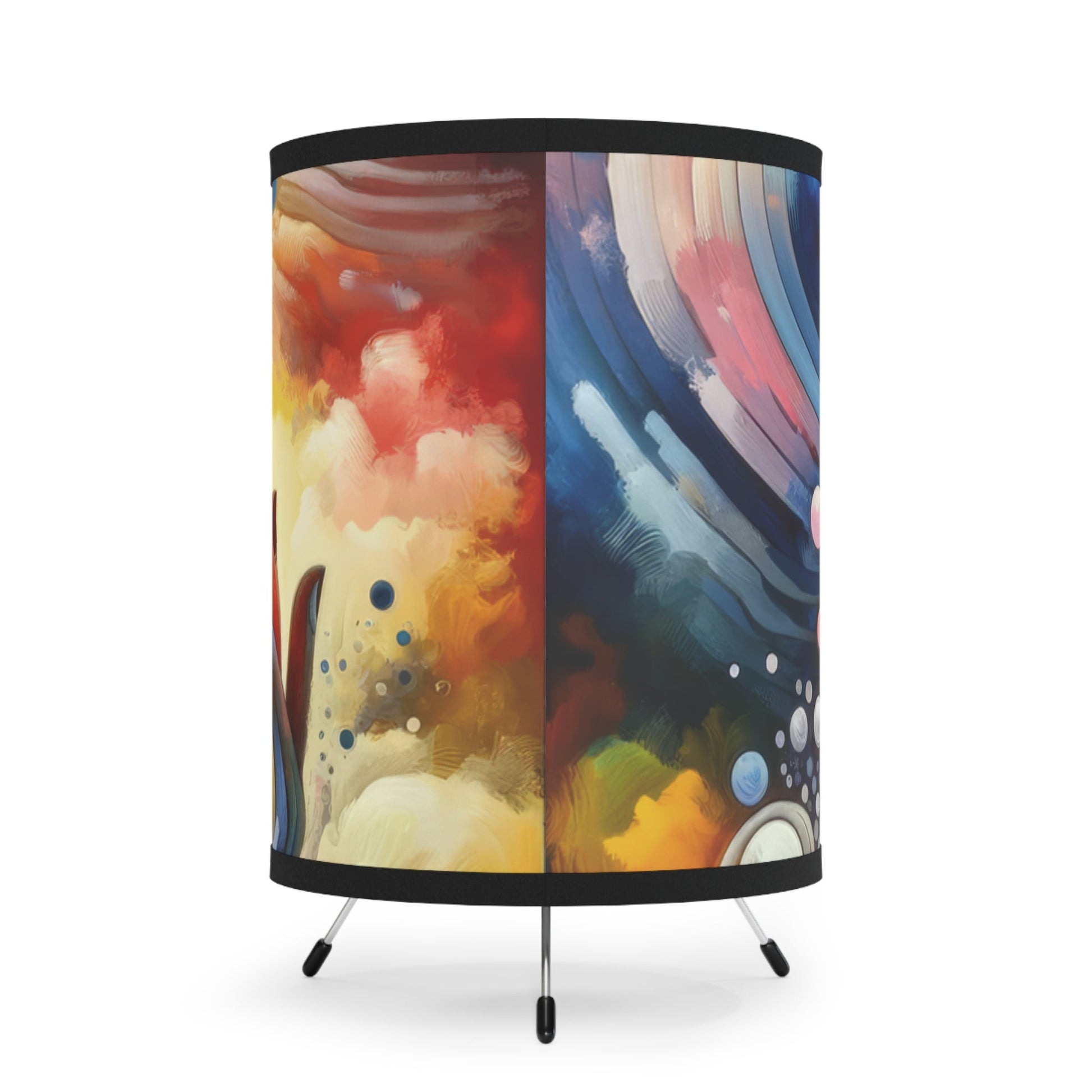 Mindful Melody Harmony Tripod Lamp with High-Res Printed Shade, US\CA plug - ATUH.ART